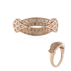 Gouden ring met I2 Champagne Diamanten (KM by Juwelo)