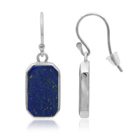 Zilveren oorbellen met een lapis lazuli