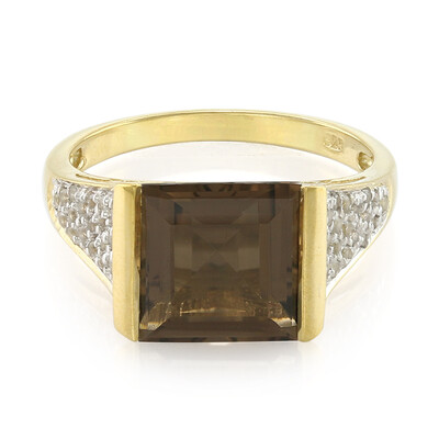 Zilveren ring met een rookkwarts