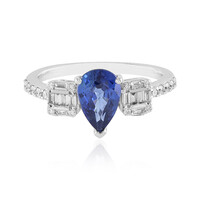 Gouden ring met een Blauwe Ceylon saffier