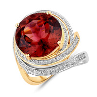 Gouden ring met een roze toermalijn (SUHANA)