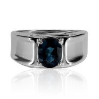 Zilveren ring met een Londen-blauwe topaas