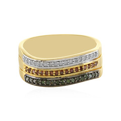 Zilveren ring met I4 Rode Diamanten