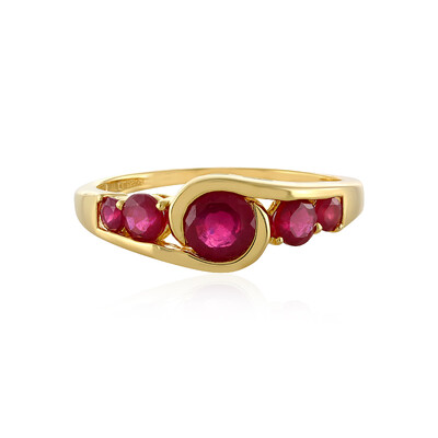 Zilveren ring met een Madagaskar Robijn