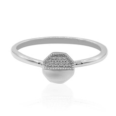Zilveren ring met zirkonen