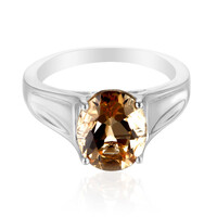 Zilveren ring met een champagne kwarts