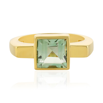 Zilveren ring met een groene amethist (MONOSONO COLLECTION)