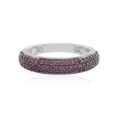 Zilveren ring met rhodolieten (MONOSONO COLLECTION)