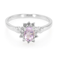 Zilveren ring met een lavendel amethist