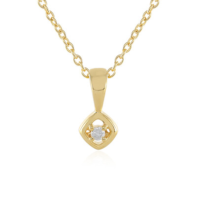Zilveren halsketting met een I3 (J) Diamant