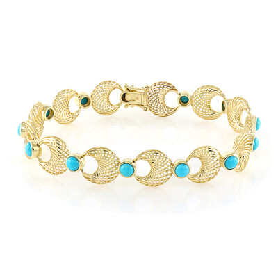 Gouden armband met Sleeping Beauty Turkooisen (Ornaments by de Melo)