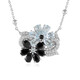 Zilveren halsketting met zwarte spinelstenen (Dallas Prince Designs)