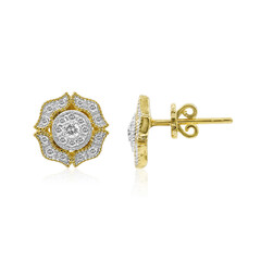 Gouden oorbellen met IF Diamanten (D)