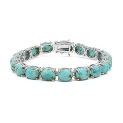 Zilveren armband met turkooisstenen