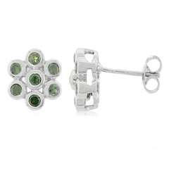 Zilveren oorbellen met Fancy diamanten