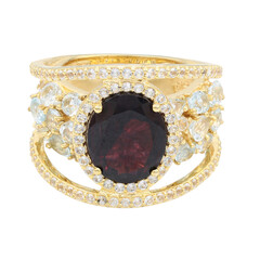 Zilveren ring met een Mozambique granaat