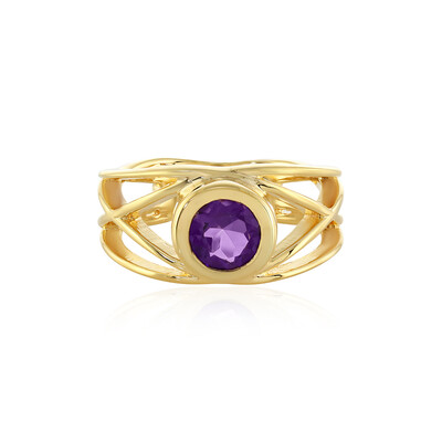 Zilveren ring met een Uruguay amethist