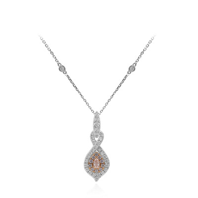 Gouden halsketting met een I1 Roze Diamant (CIRARI)