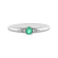 Zilveren ring met een Columbiaanse smaragd