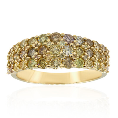 Gouden ring met SI2 Fancy Diamanten (CIRARI)