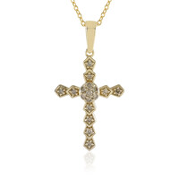 Zilveren halsketting met I2 Champagne Diamanten