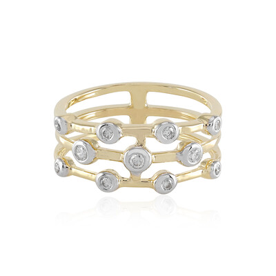 Gouden ring met SI1 (H) Diamanten