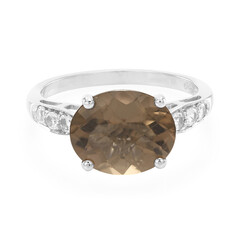 Zilveren ring met een rookkwarts
