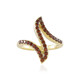 Zilveren ring met Champagne Zirkonen