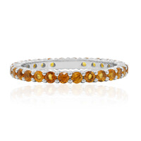 Zilveren ring met citrienstenen