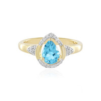 Zilveren ring met een Zwitsers-blauwe topaas