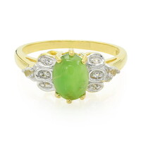 Zilveren ring met een keizerlijk chrysopraas