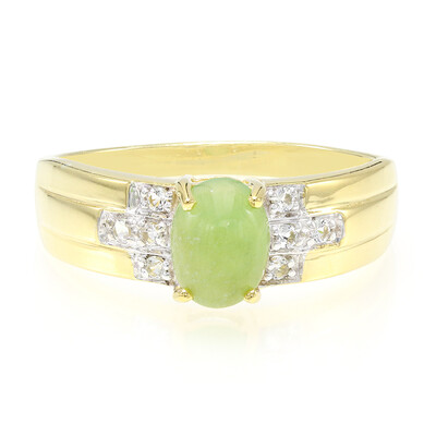Zilveren herenring met een keizerlijk chrysopraas
