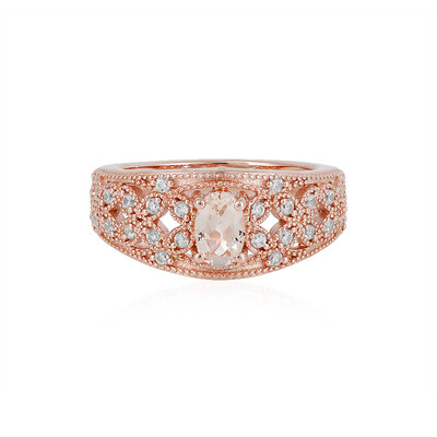 Zilveren ring met een morganiet