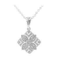 Zilveren halsketting met een I3 (I) Diamant