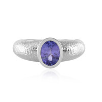 Zilveren ring met een tanzaniet (de Melo)