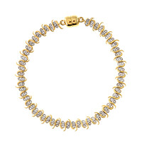 Zilveren armband met I2 (I) Diamanten