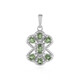 Zilveren hanger met een Groene Apatiet