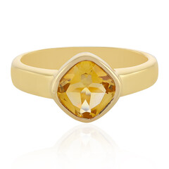 Zilveren ring met een citrien