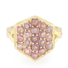 Gouden ring met Onverhitte Padparadscha Saffieren (AMAYANI)