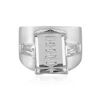Zilveren ring met een witte kwarts