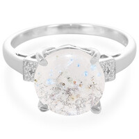 Zilveren ring met een Medusa kwarts