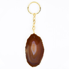 Edelstalen accessoire met een agaat