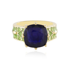 Zilveren ring met een Madagaskar Blauwe Saffier (Adela Silber)