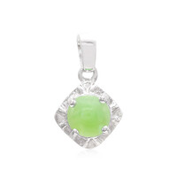 Zilveren hanger met een keizerlijk chrysopraas