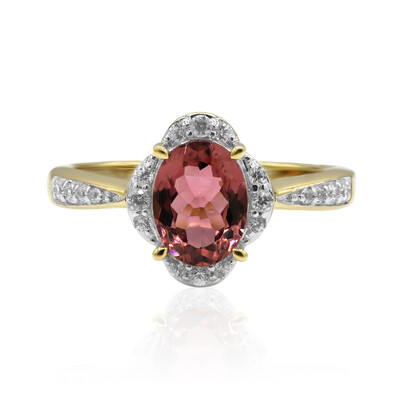 Gouden ring met een roze toermalijn (Adela Gold)