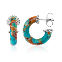 Zilveren oorbellen met edelstenen (Dallas Prince Designs)