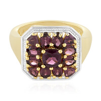 Zilveren ring met een rhodliet