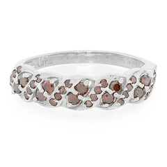 Zilveren ring met Fancy diamanten