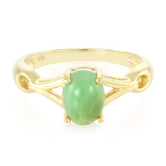 Zilveren ring met een keizerlijk chrysopraas