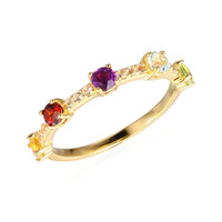 Zilveren ring met een granaat
